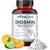 FineLand Diosmin & Hesperidin Complex, Premium Advanced Formula, 1000 mg, Blood Flow and Circulation Support, 120 Capsules, 100% Vegan, All Natural