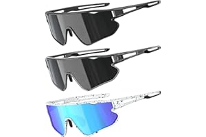 QALLY 3Pack Kids Polarized Sunglasses, Youth Baseball Sun glasses for Boys Girls Age 3-12 Sports Softball UV Protection