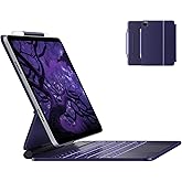 typecase Edge Keyboard Case for iPad Air 11-inch(M3/M2, 2025/2024), iPad Pro 11-inch(4th/3rd/2nd/1st Gen) & iPad Air 10.9-inch 5/4th Gen, Floating Magnetic Stand,Multi-Touch Trackpad,Midnight Amethyst