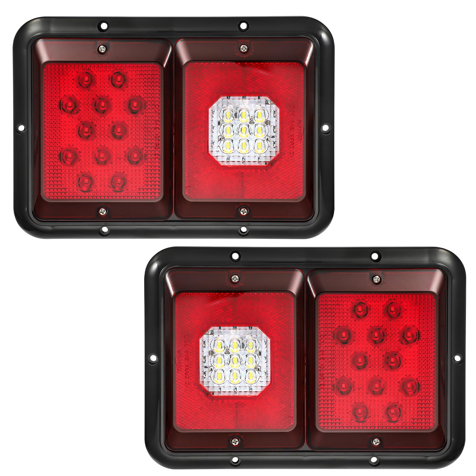 Mua Partsam 2Pcs Double Led Trailer Tail Lights with Horizontal Mount ...