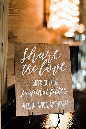 Monsety Hashtag Sign Rustico Matrimonio Segni Instagram Sign Share The Love Cattura L Amore Snapchat Segno Citazione Targa Decorativa Home In Legno Insegna Amazon It Casa E Cucina