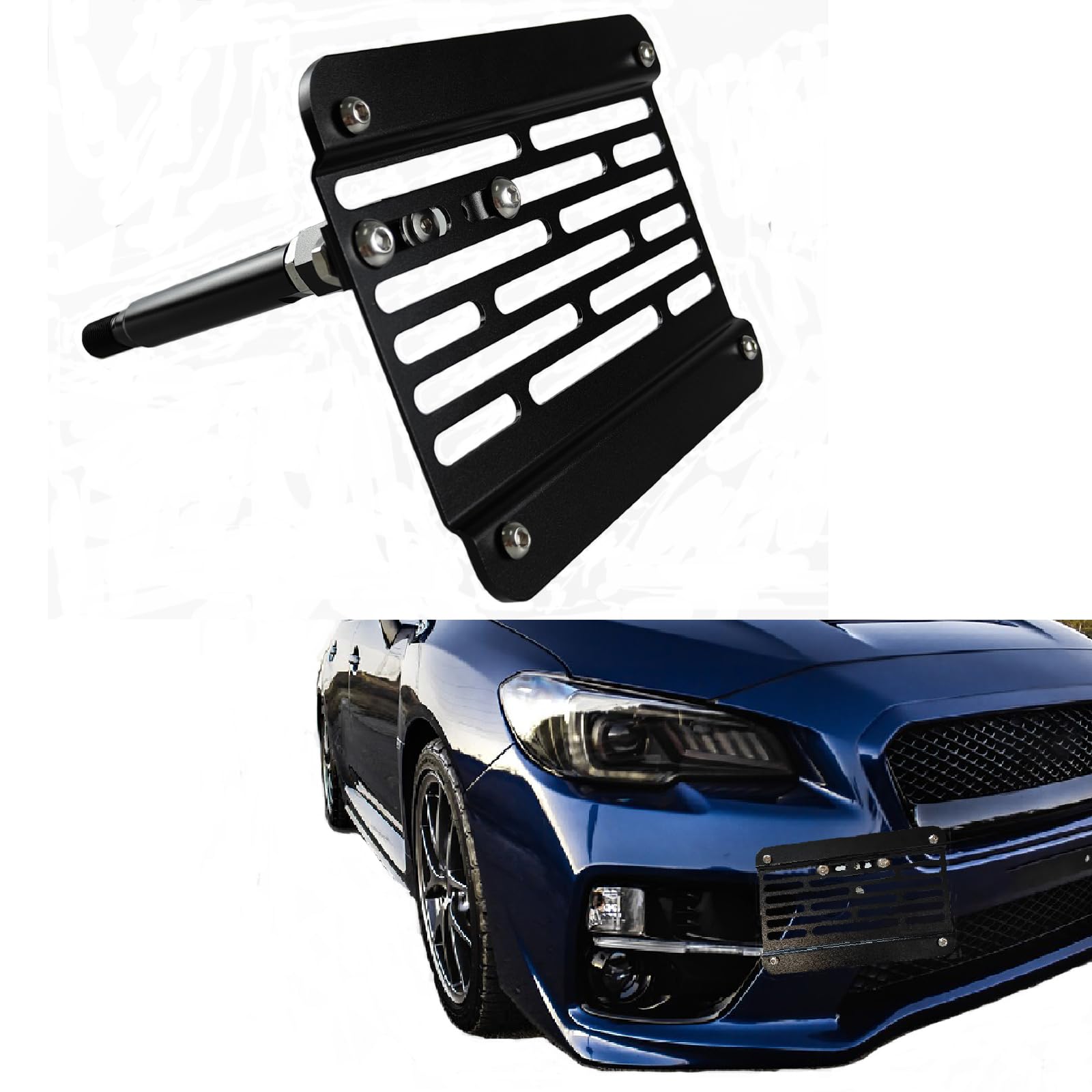 Photo 1 of 1 Pcs Front Bumper Tow Hook License Plate Mount Relocator Bracket Mounting Bolt Adapter Kit for Subaru BRZ WRX Crossbrek 2013-2023