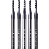 5Pcs 1/16" 4 Flute Solid Carbide Ball Nose End Mills - AlTiN Coated | 30 Degree Helix, 1/16" Cutting Diameter, 1/8" Shank Diameter, 1/4" Length of Cut, 1-1/2" Overall Length