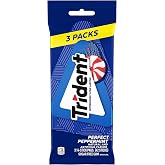 Trident Sugar-Free Gum, Perfect Peppermint Flavor, 14 Count(Pack of 3) | Chewing Gum with Xylitol, Perfect for Long Lasting Fresh Breath at School, Work &amp; Travel