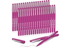 Fuyoooo 36 Pcs Felt Tip Pens 0.7mm Medium Point Colored Felt Tip Pens for Journaling Planner Writing Note-taking Art Office and School Supplies(Pink)