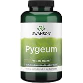 Swanson Pygeum Herbal Supplement, 400 mg, 120 Capsules | For Men Seeking Prostate, Bladder, and Urinary Tract Health Support, Non-GMO with Pygeum Bark and Extract