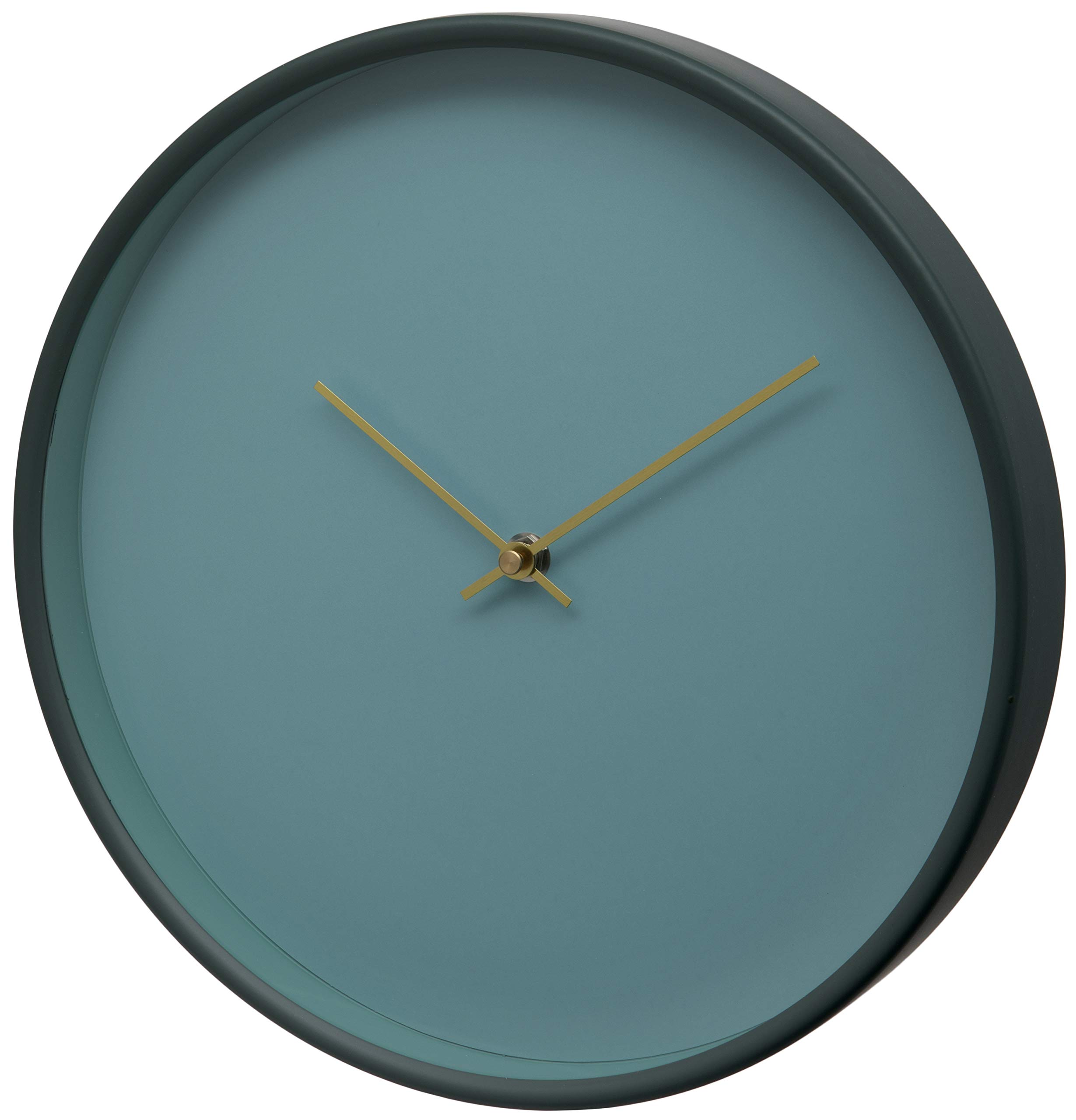 Unity Wall Clock, Bristol Contemporary, Silent Sweep, Teal Green, 12-inch / 30cm