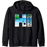 HI Hawaiian Islands Beach Zip Hoodie