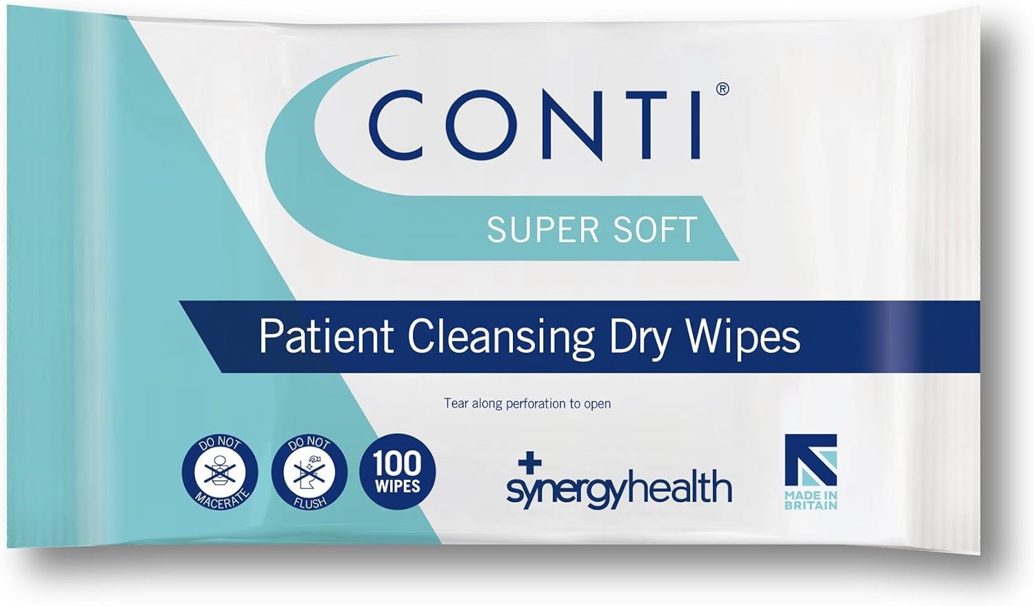 Synergy Conti Supersoft Large Dry Patient Cleansing Wipes (3 Packs of 100) Amazon.co.uk Health