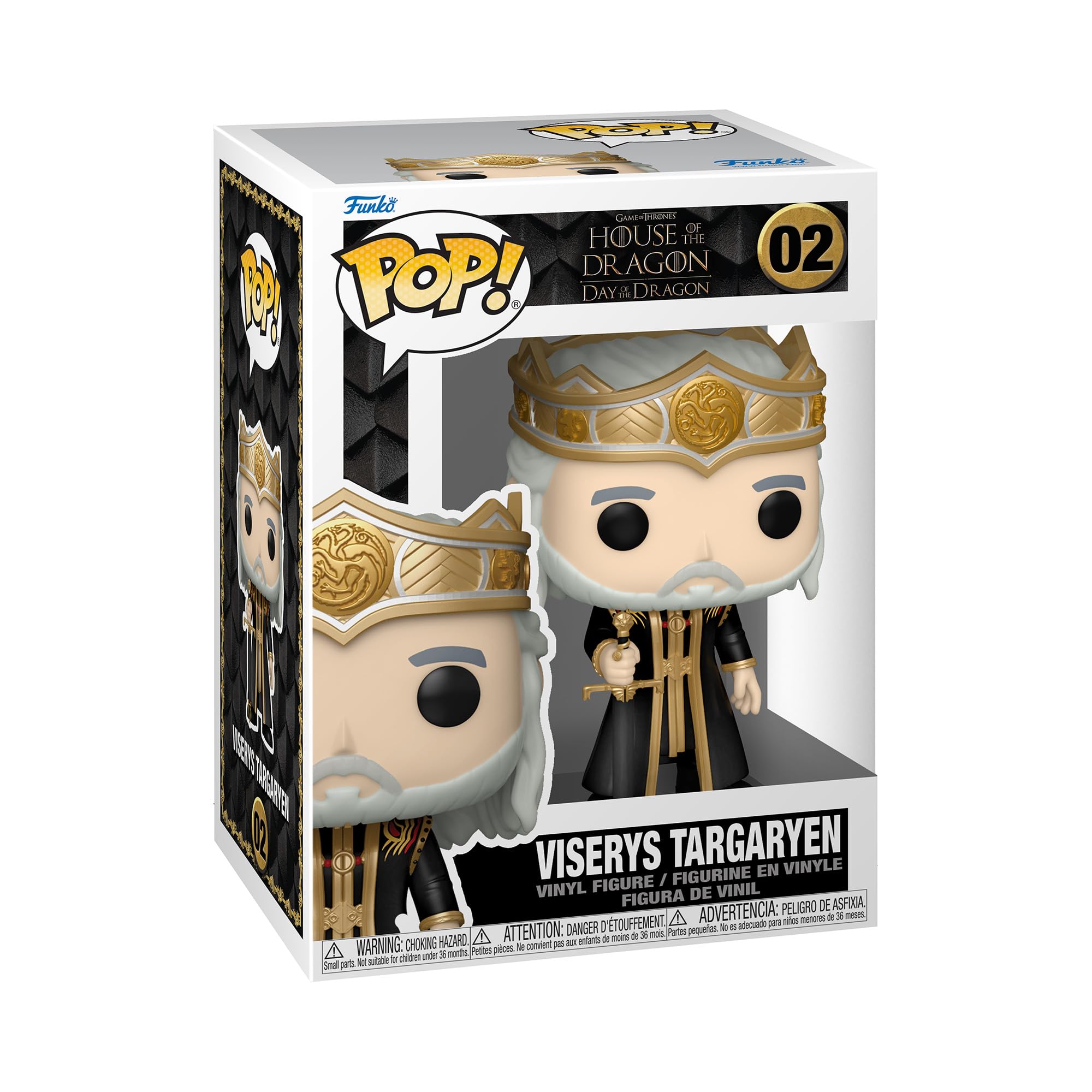 Funko POP! TV: HotD - King Viserys Targaryen Targaryen - House Of the Dragon - Collectable Vinyl Figure - Gift Idea - Official Merchandise - Toys for Kids & Adults - TV Fans