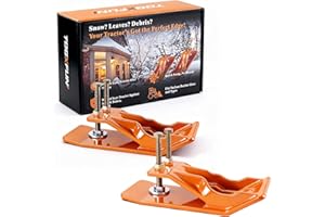 TOGXFUNI Tractor Bucket Protector, 2PCS Ski Edge Protector Upgraded Version, One-Piece Tractor Bucket Ski for Accessories and Attachments, Snow, Leaves Removal & Spreading Gravel – Orange