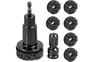 HENKGO Wheel Hub Resurfacing Kit Wheel Stud and Hub Cleaner for Quick Rust Removal on Lug Studs and Brake Rotors,Includes 7 Cleaning Pads and,Fits 1/2” Wrenches or Electric Drills,Maintenance Tool for Cars