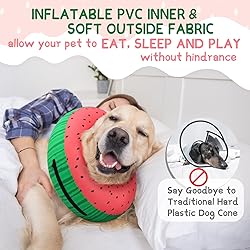 Supet Inflatable Dog Cone Collar for Large Medium