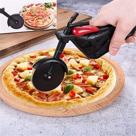 Easytoy Motorcycle Pizza Cutter Nonstick Cutting Wheels