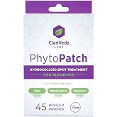 ClariVeda Labs PhytoPatch Pimple Patches | Invisible Hydrocolloid Acne Patches with CICA, Nigella Sativa (Black Seed Oil) &amp; Bakuchiol | Vegan | 45 Count