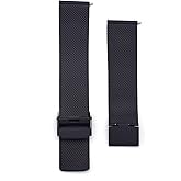 THEAGE Titanium Mesh Watch Band for Mens Women, Mesh Watch Straps (Black)