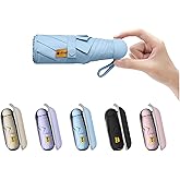 BAODINI Travel Mini Umbrella for Purse With Case Small Compact UV Sun Protection Lightweight Pocket Tiny Umbrella for Women G
