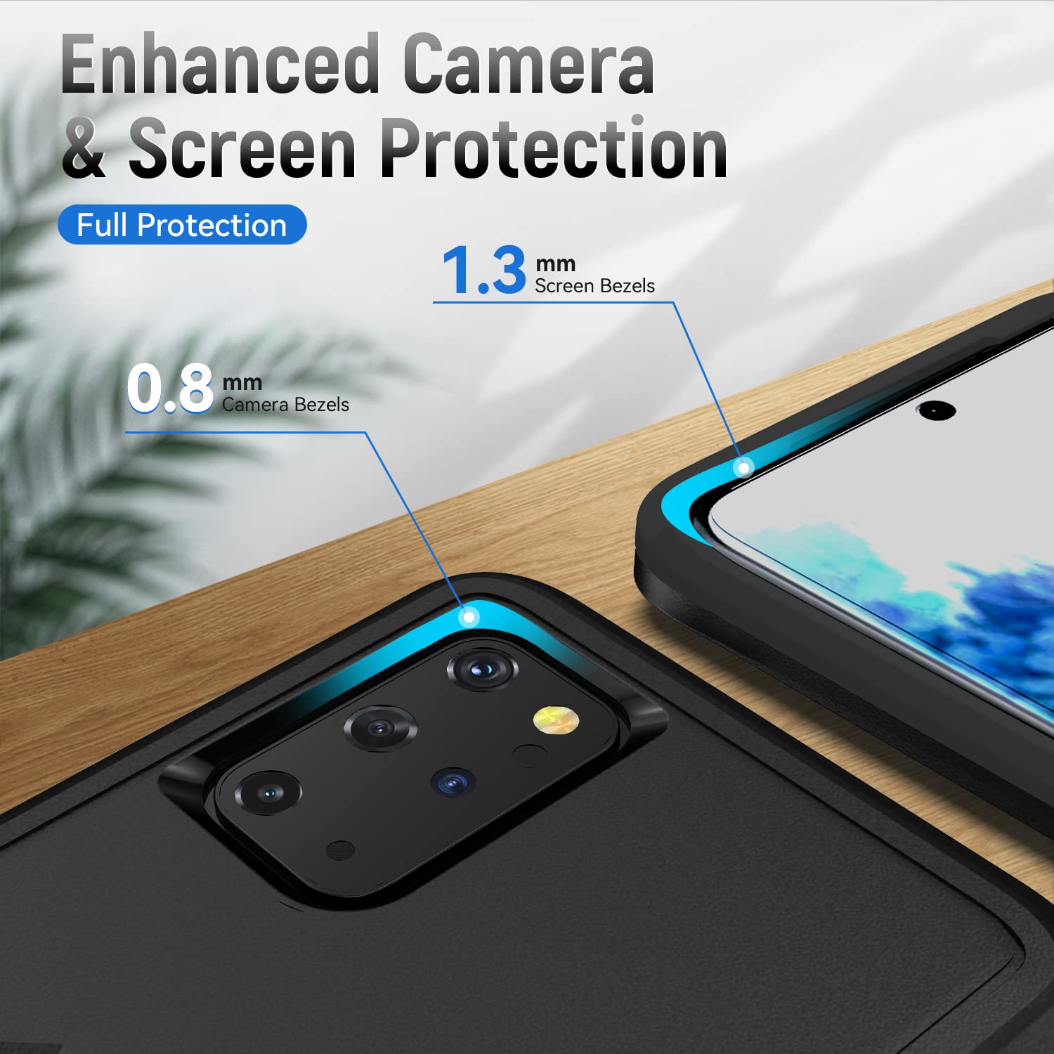 for Galaxy S20 Plus Case, with HD Screen Protector [Military Grade Drop Tested] Heavy-Duty Tough Rugged Shockproof Protective Case for Samsung S20 Plus, Black