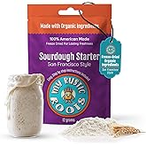 MY RUSTIC ROOTS San Francisco Sourdough Starter Culture – All Natural & Organic Sourdough Bread Starter - Beginner Friendly - Perfect for Baking Delicious Homemade Artisan Bread, Pizza & More - 12g