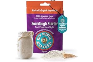 MY RUSTIC ROOTS San Francisco Sourdough Starter Culture – All Natural & Organic Sourdough Bread Starter - Beginner Friendly - Perfect for Baking Delicious Homemade Artisan Bread, Pizza & More - 12g