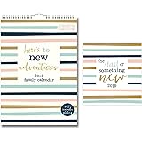 Caroline Gardner New Adventures Calendar Bundle - 2019 A3 Family Wall Calendar & Desk Calendar