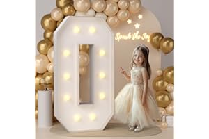 JoyMuse 4FT Marquee Light Up Letters,Large Marquee Letters 4 Feet Tall for Marry Me Proposal Decorations Big 4FT Letters with Lights for Baby Shower Party Decor, Letter O