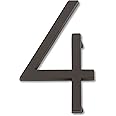 Atlas Homewares AVN4-O Modern Avalon 4.5-Inch No. 4 House Number, Aged Bronze