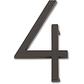 Atlas Homewares AVN4-O Modern Avalon 4.5-Inch No. 4 House Number, Aged Bronze