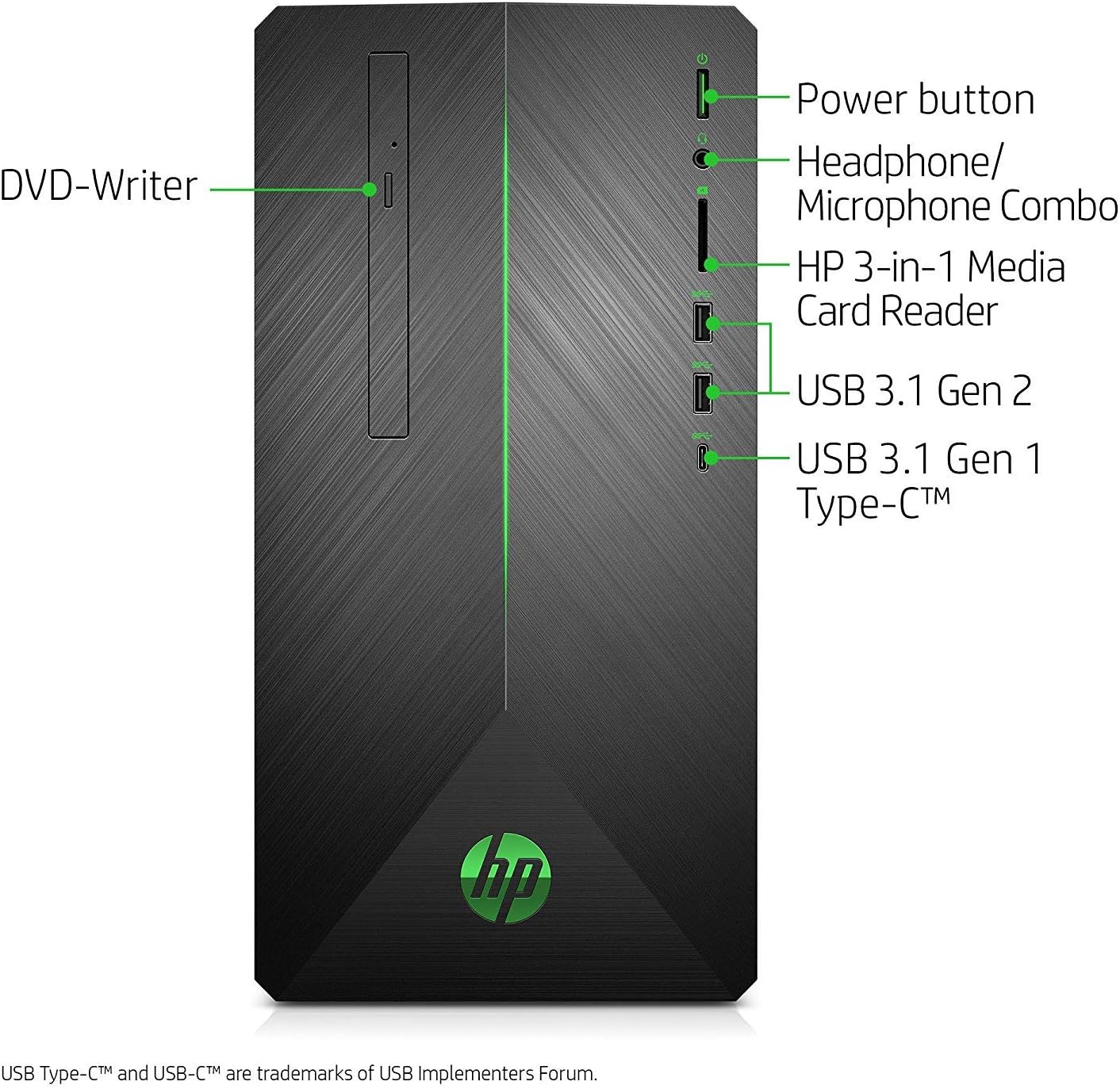 vr ready hp pavilion gaming pc desktop computer