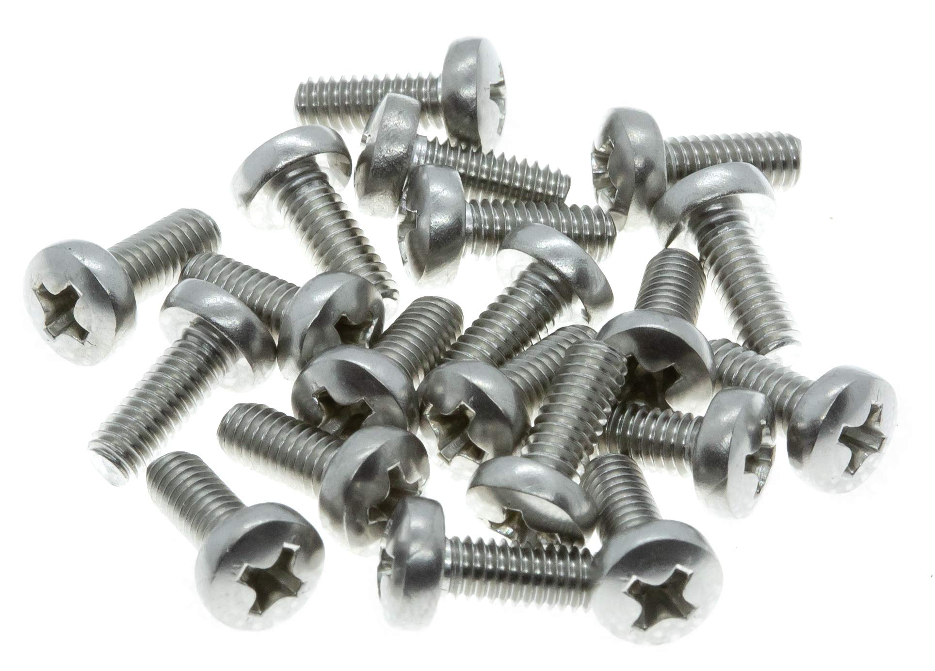 M3 (3mm x 12mm) Phillips Pan Head Machine Screws - Stainless Steel A2 (Pack of 20) F11BC