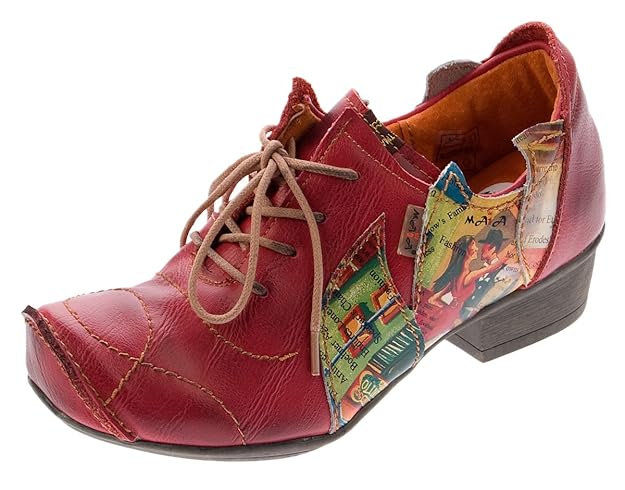 TMA Leder Damen Halbschuhe Schnürer viele Farben Comfort Schuhe echt Leder Pumps 8088 Gr. 36-42