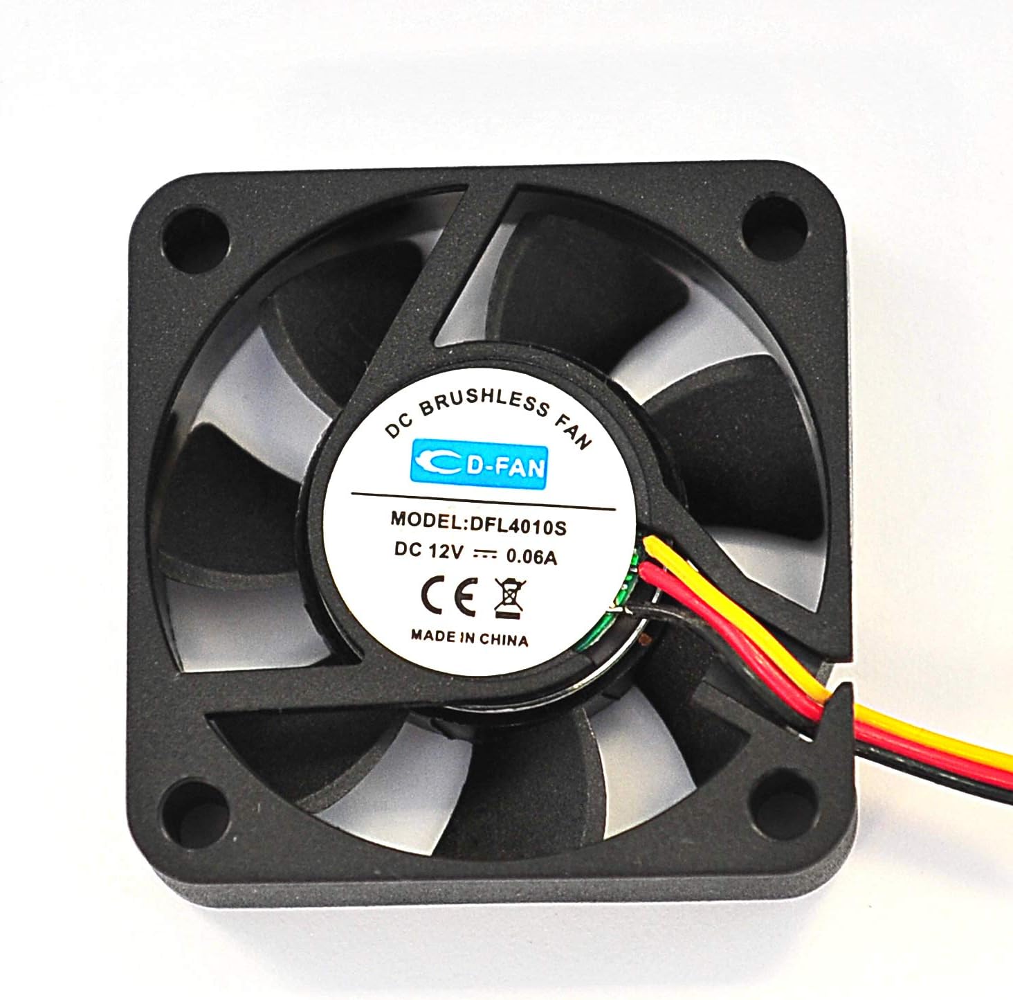 Set of 2 x silent fans, 40 mm x 40 mm x 10 mm, DC 12 V 0.06 A, 2 pin power connection SET - 2x 40/40/10 - Image 3