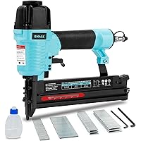 SHALL 18 Gauge Pneumatic Brad Nailer, 2 in 1, 18 GA Air Nail Gun and Crown Stapler, 800 Counts Brad Nails (1", 2") and Narrow