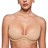 INLYRIC Women's Inbarely Plus Plunge Bra - Unlined Underwire Sexy Demi Balconette Bras