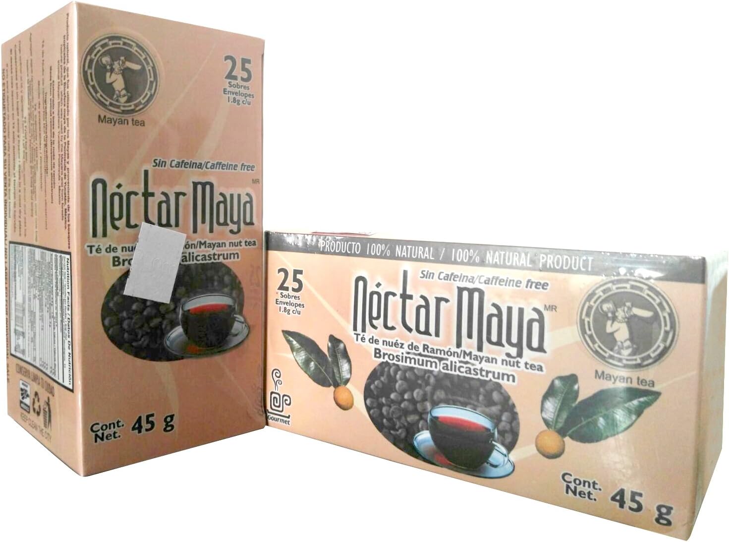 Nectar Maya - Mayan Ramon Tree Nut Tea - From the ”Brosimum Alicastrum" tree. Coffee Substitute. Caffeine Free. A Mayan Original - 100% Natural - Box with 25 bags
