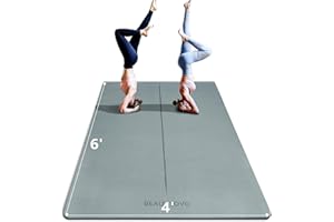 BEAUTYOVO 6' x 4' Large Yoga Mat, 1/3| 1/4 Inch Extra Thick Yoga Mat Double-Sided Non Slip, Professional TPE| PVC Yoga Mats for Women Men, 24 Sq.Ft Large Exercise Mat for Yoga, Pilates and Home Workout