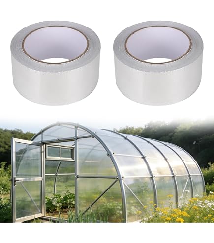 Fuyoooo 2 Roll 1.18in x 131 ft in Total Aluminum Polycarbonate Tape, Heavy Du