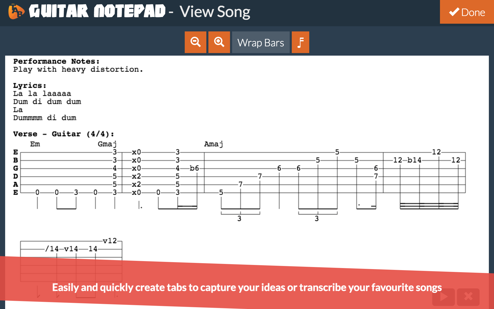 Guitar Notepad Tab EditorAmazon.deAppstore for Android