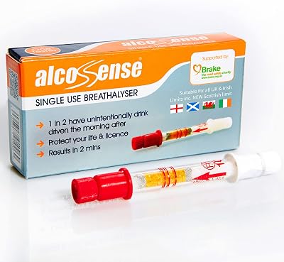 AlcoSense UK Single Use Breathalyser Police Level Accuracy