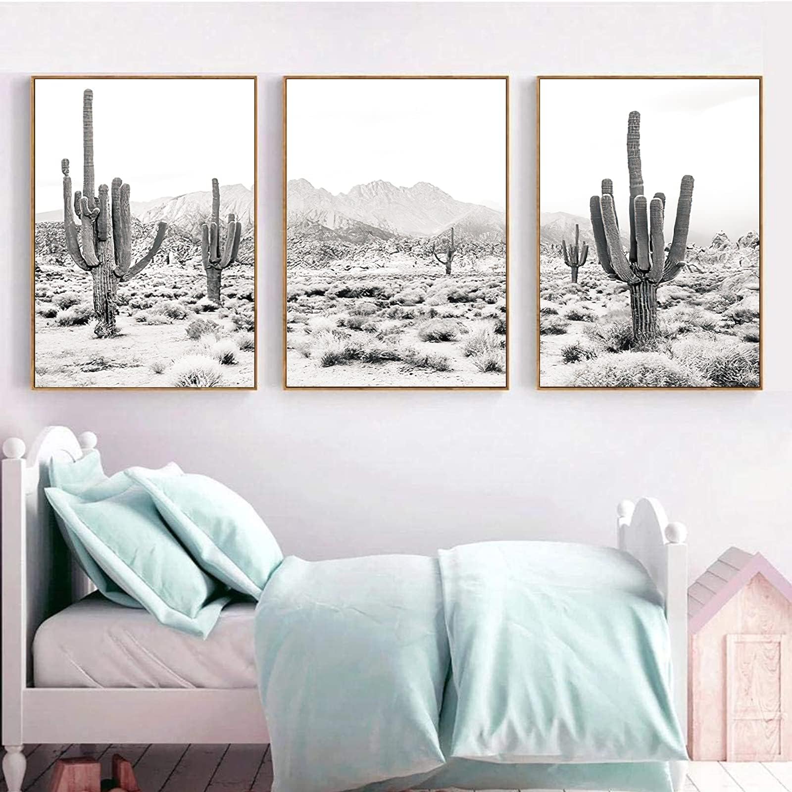 Desert Landscape Canvas Wall Art Black and White Desert Poster Prints ...