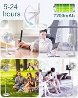 UN Desk Fan Air Circulator USB Battery Powered Remote 4 Speed view 3