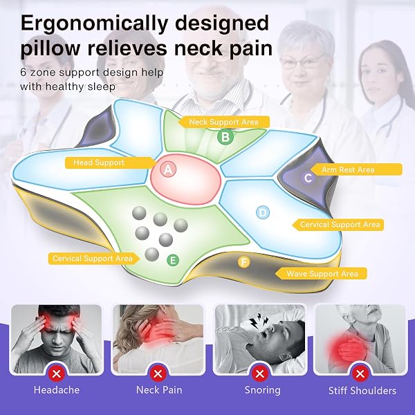 MIMCAT PAIN RELIEF COOLING PILLOW FOR NECK SUPPORT ADJUSTABLE CERVICAL PILLOW SIDE SLEEPING MEMORY FOAM WITH SUPER SOFT AND COOLING SATIN PILLOWCASE GREY