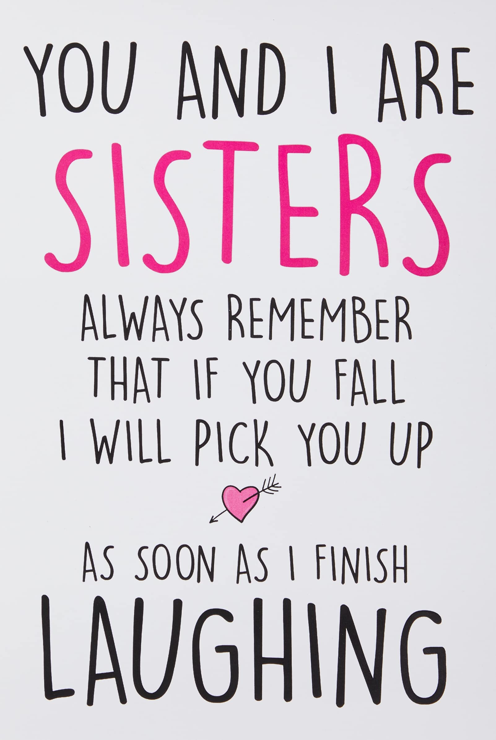 Funny Card for Sister Novelty Cards Sister Card Birthday Cards Christmas Cards Sibling Card Family Card We are Sisters Funny Banter PC336