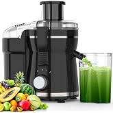 Juicer Machine, 500W Juicer with 3 Speed &amp; 3&rdquo; Feed Chute | For Fruits And Vegetables , High Yield Juicer Extractor, Included Cleaning Brush for Easy to Clean, BPA Free, Black