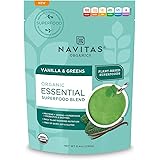 Navitas Organics Essential Superfood Protein Blend, Vanilla & Greens, 8.4oz. Bag,10 Servings — Organic, Non-GMO, Gluten-Free,