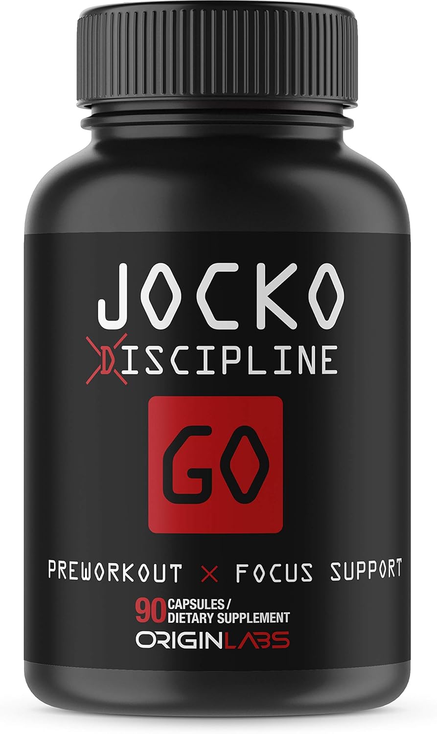 Jocko Discipline GO Concentrated Nootropic Brain Support - Preworkout Energy & Focus Booster - 30 Day Boost: Health & Personal Care