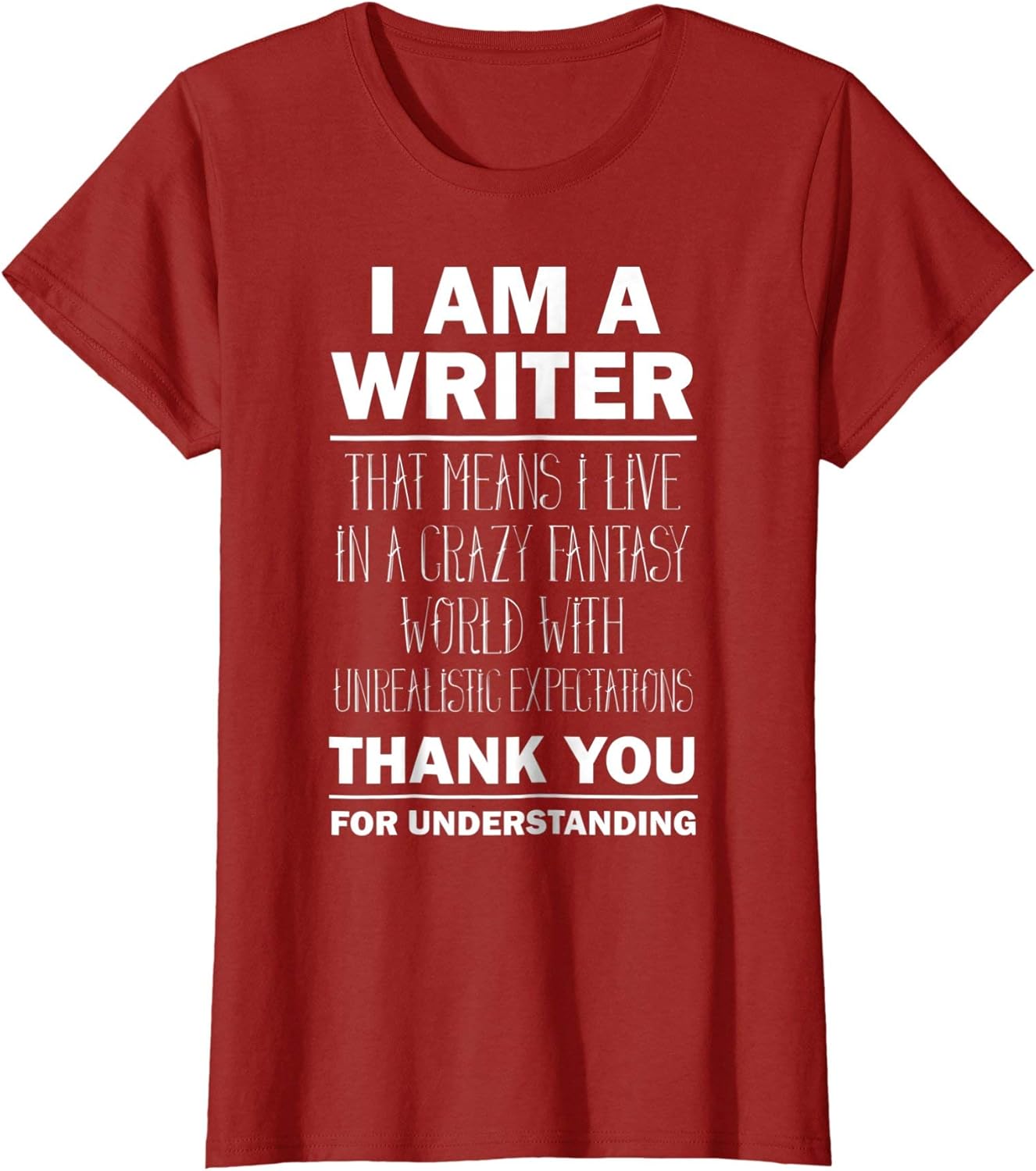 Amazon.com: I Am a Writer - Funny Author T-Shirt Gift Tee: Clothing
