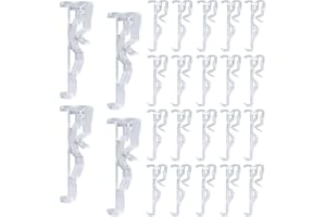 24 Pack Clear Valance Clips for Blinds - Replacement Clips Compatible with Country Woods & Faux Wood Blinds