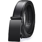 VATAN Men's Belt Leather Ratchet Belt for Men Dress Casual Every Day with Adjustable Buckle, Trim to Fit