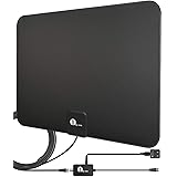Amplified HD Digital TV Antenna - Support 4K 1080p and All Older TV's - Indoor Smart Switch Amplifier Signal Booster - Coax H
